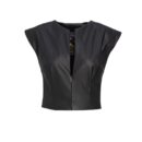 Black Beauty Vegan Leather Top Rv08