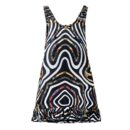 Black White Pure Silk Slip Mini Dress Rv02
